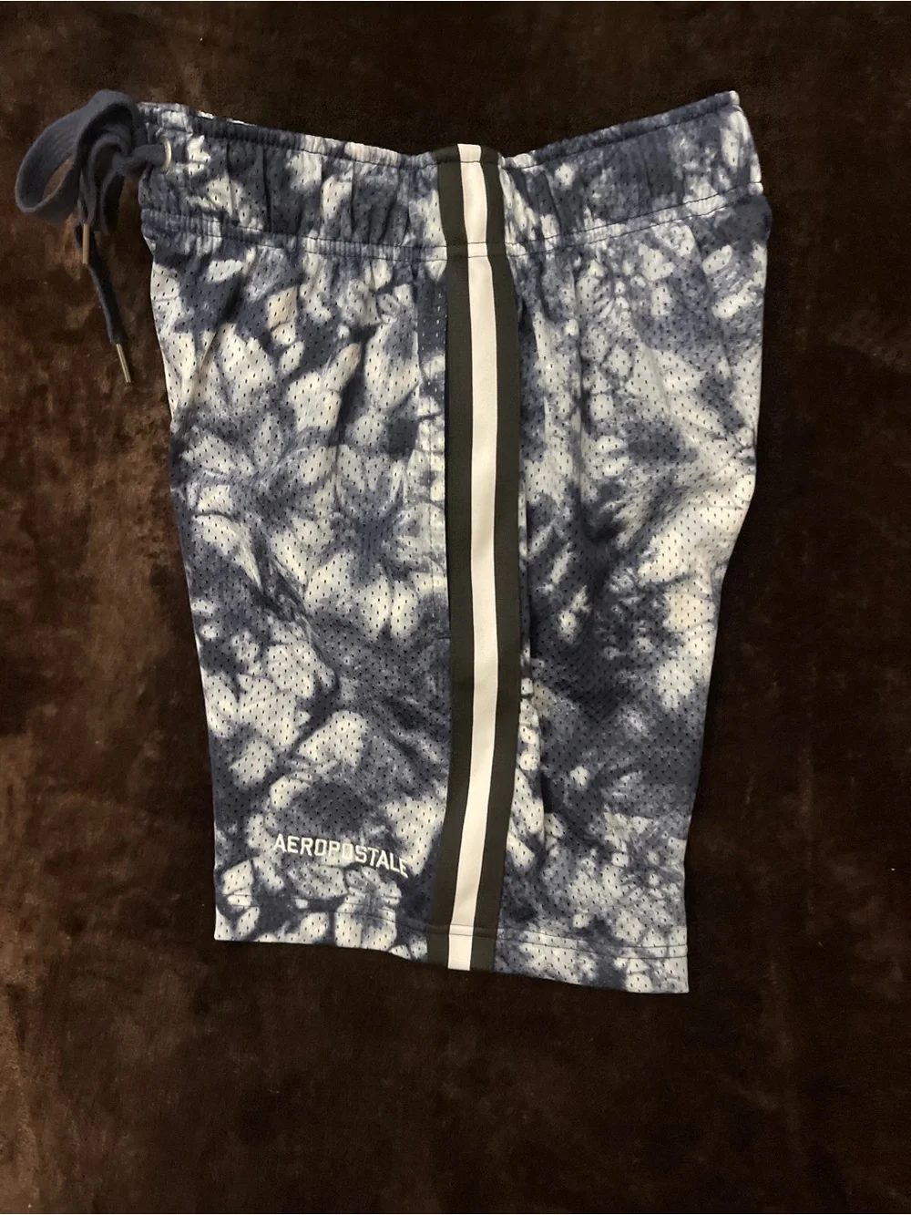 Aeropostale Men’s Mesh Athletic Shorts XS Blue Tie Dye NWOT 189